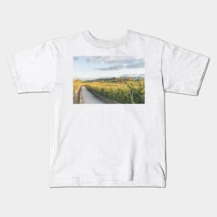 Trail Through Orchards and Vineyards in Summer Kids T-Shirt